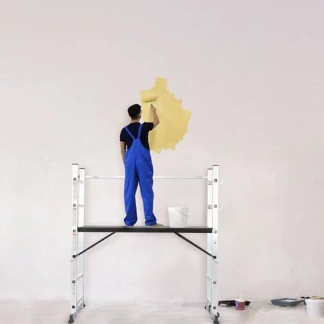 Echafaudage, Ă©chelle Multi-Usage, 168 X 160 X 45 Cm, EN 131, Charge Maximale: 150 Kg â Image 2