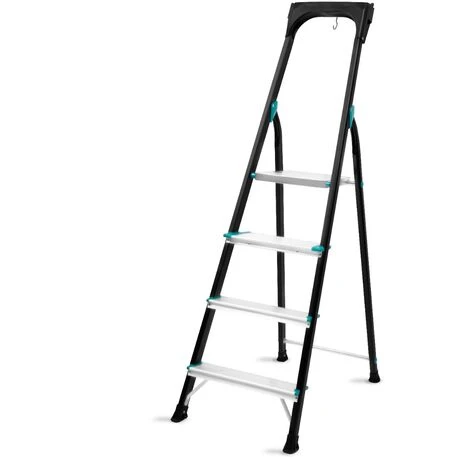 Escabeau Pliant PRO En Aluminium - 4 Marches Antidérapantes - Capacité Max. 150kg