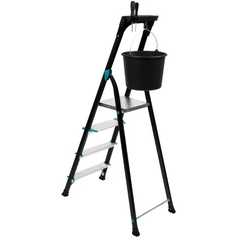 Escabeau Pliant PRO En Aluminium - 4 Marches Antidérapantes - Capacité Max. 150kg – Image 2