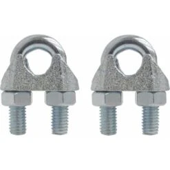 2x Serre Câble étrier 16mm 5/8 Acier Universel U Clip A = 29mm, B = 63mm, Filetage M12