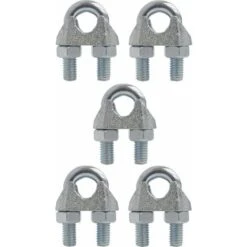 5x Serre Câble étrier 8mm 5/16 Acier Universel U Clip A = 16mm, B = 34mm, Filetage M6