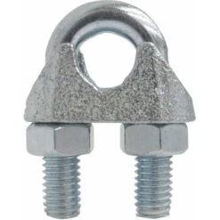 1x Serre Câble étrier 22mm Acier Universel U Clip A = 37mm, B = 85mm, Filetage M14