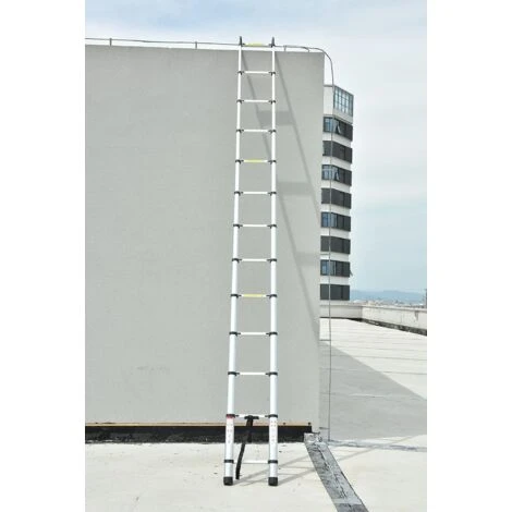 Échelle Polyvalente En Aluminium De 4,4 M, échelle Télescopique Avec Crochet Amovible, échelle Extensible, échelle Pliante, Marches Antidérapantes, échelle Multifonctions, Escabeau, Capacité De Charge De 150 Kg – Image 5