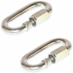 2x Maillon Rapide 5mm à Visser Mousqueton Attache Chaine