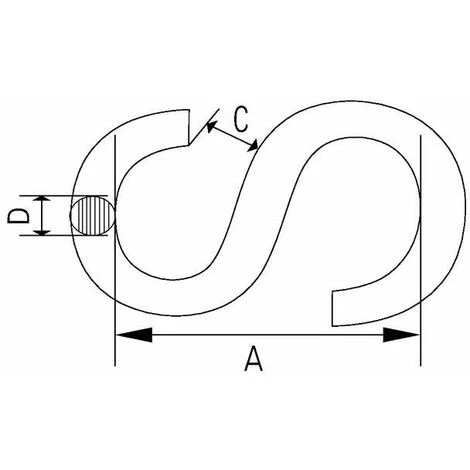 5x Crochet En S Acier Diamètre 6mm Universel Fixation Corde Cuisine Vaisselle Mural Rideau – Image 2