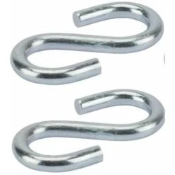 2x Crochet En S Acier Diamètre 8mm Universel Fixation Corde Cuisine Vaisselle Mural Rideau