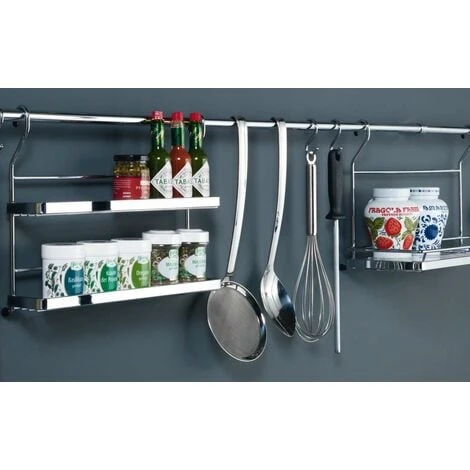 2x Crochet En S Acier Chromé Poli 40x50x65mm Cuisine Vaisselle Support Fixation Attache – Image 3