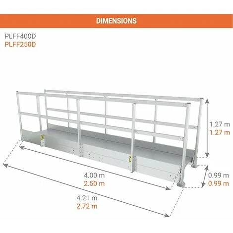 Plateforme De Franchissement - Longueur Utile 2.50m Et Largeur 0.78m - PLFF250D – Image 2