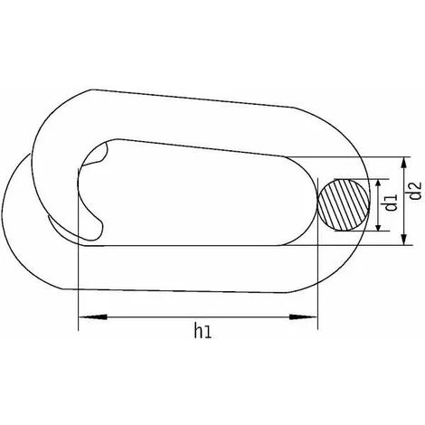10x Maillon De Sécurite 4mm Fausse Maille Acier Ouvert Chaîne Câble Corde Attache Spirale – Image 2