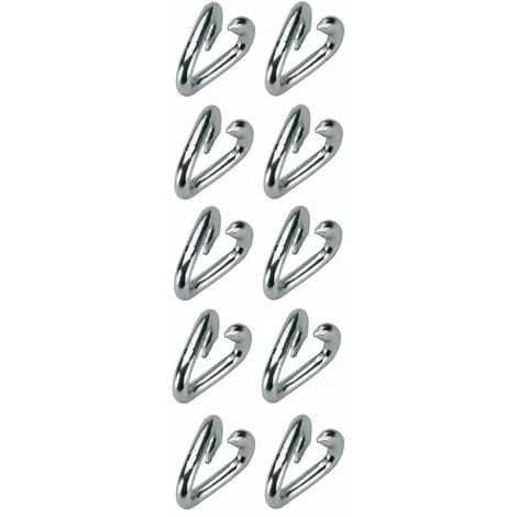 10x Maillon De Sécurite 5mm Fausse Maille Acier Ouvert Chaîne Câble Corde Attache Spirale