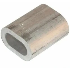 Manchon à Sertir 10mm Aluminium Pour Câble Acier Armature Raccord Connecteur Réparation Serre