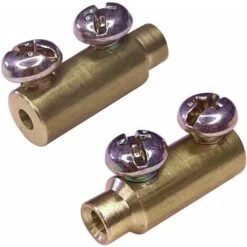 2x Serre Câble Double Vis Longueur 25mm Perçage 3,5mm Laiton Vélo Moto Tondeuse Motoculture Universel