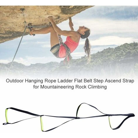 Escalade Aider Pied Ascendeur Boucle Escalade Corde Corde échelle Sangle Pour Escalade Sauvetage Alpinisme Rocher(4 étapes)Ephé – Image 5