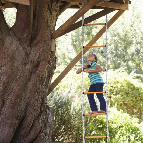 Échelles De Secours 15M Avec Mousquetons Échelle De Corde De Sauvetage Pour Évacuation De Fenêtre, Balcon – Image 3