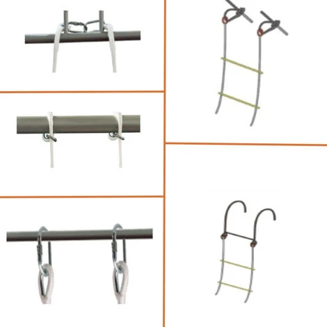 Échelles De Secours 5M Avec Mousquetons Échelle De Corde De Sauvetage Pour Évacuation De Fenêtre, Balcon – Image 5