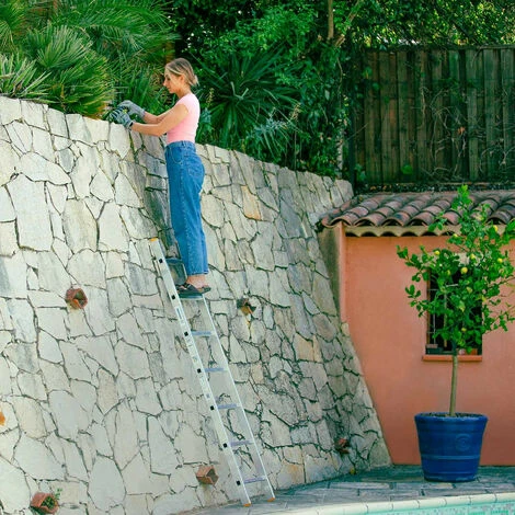 Echelle Simple StablePro 7 Marches En Aluminium, Légère Et Durable, Hauteur De Travail Maximale 2,95m, Garantie 5 Ans, Charge Maximale 150kg, Hostrom – Image 5