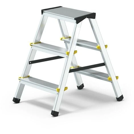 DWA Escabeau Double Pliable En Aluminium 3 Marches