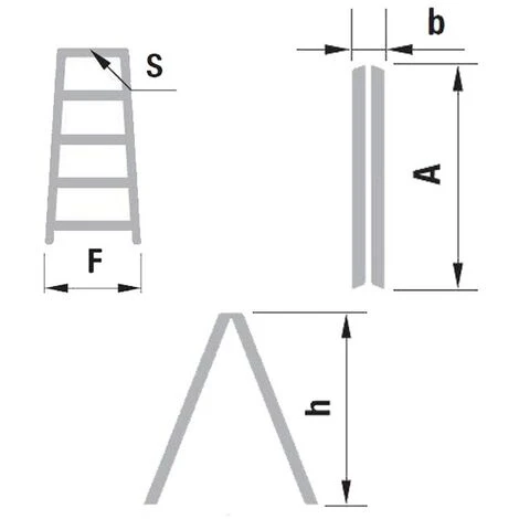 DWA Escabeau Double Pliable En Aluminium 3 Marches â Image 4
