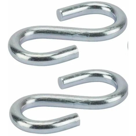 2x Crochet En S Acier Inoxydable Diamètre 8mm Universel Fixation Corde Cuisine Vaisselle Mural Rideau Inox Suspendre Ustensile