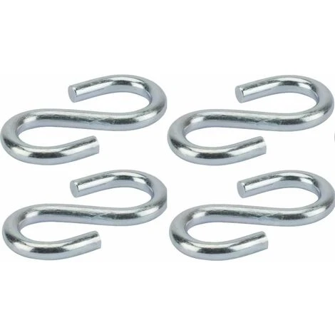 4x Crochet En S Acier Inoxydable Diamètre 4mm Universel Fixation Corde Cuisine Vaisselle Mural Rideau Inox Suspendre Ustensile