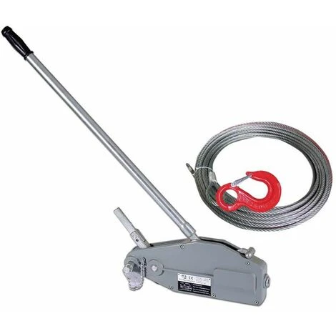 Varan Motors - Hoh3200 Tire-fort, Tire-câble Manuel, Treuil De Halage à Levier 3200Kg + Câble 20 Mètres ø16mm