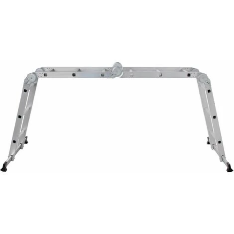 Nova Échelle Multifonctionnelle En Aluminium Pliant Avec Plate-forme D'échafaudage Charge Max. 150 Kg – Image 3