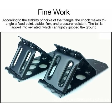 Lot De 2 Cales De Roue En Métal, Pliables Et Antidérapantes Pour Pneus De Voiture Avant Et Arrière Ou Camping-car, Remorque, Camping-car, Camion, Voiture Et ATV – Gardez Votre Véhicule En Place – Image 4