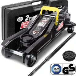 Cric Hydraulique Capacité 2 Tonnes Avec Valise Et Patins En Caoutchouc Inclus Levée De 85 à 330mm Cric De Levage Voiture Véhicules