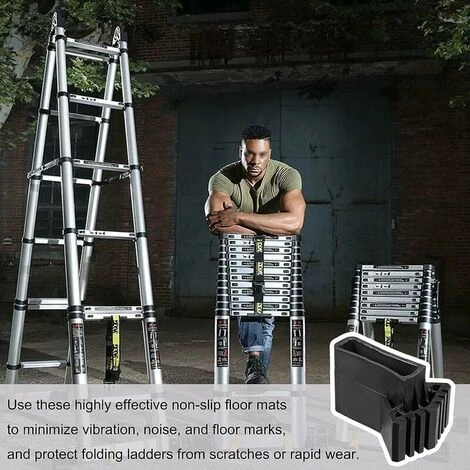 KAEJYIUT-Couvre-pieds D'échelle Pieds Pieds D'échelle D'extension Échelle Patins En Caoutchouc Antidérapants Pieds De Remplacement D'échelle Universel Antidérapants En Caoutchouc,Irisfr (4pcs) – Image 5