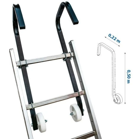 Crochets De Faitage Pour échelle De Toit Safein, Adaptateur De Toit Garantie 5 Ans, Crochet De Faîtière Acier - Hostrom – Image 3