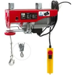 AREBOS Treuil Palan électrique 400/800 Kg 1300W Treuil Palan à Ascenseur Levage Pour Avec Télécommande