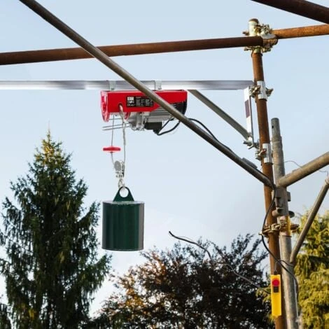 AREBOS Treuil Palan électrique 400/800 Kg 1300W Treuil Palan à Ascenseur Levage Pour Avec Télécommande – Image 2