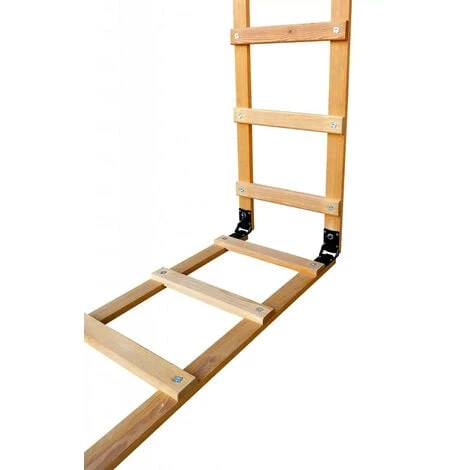 Outifrance– Échelle Couvreur En Bois Pliante 16 échelons 4 M (2 X 2 M) – Image 3