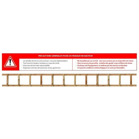 Outifrance - Échelle Couvreur En Bois Pliante 24 échelons 6 M (2 X 3 M) – Image 3