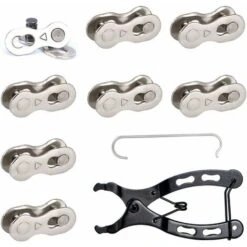 Chaine De Vélo Attache Rapide 8 Paires 6/7/8 Vitesses Chaîne à Maillons Rapides Chaine Vélo Maillon Rapide Connecteur Attaches Rapides Maillons De Chaîne De Vélo Pour Vélo Chaîne Argent Longziming