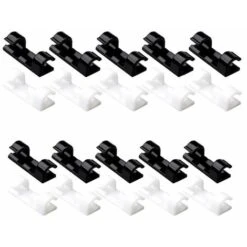 Clips Câbles Adhésives, Clips Attache Câbles Autocollant Pour Rangement Supprot Fils Electriques Pour TV/Chargeur/Voiture/Bureau 20 Pcs