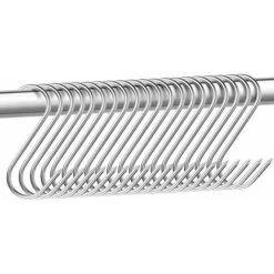 BF Lot De 15 Crochets De Boucher En Acier Inoxydable - 15 Cm - Crochets De Boucher - Crochets En Forme De S - Pour Salle De Bain, Chambre Ă Coucher, Bureau, Cuisine, Magasin, Travail De La Viande Groo