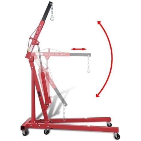 Grue Pliable Pour Moteurs Grue De Levage Chèvre D'atelier Lève-moteur Hydralique – Image 4