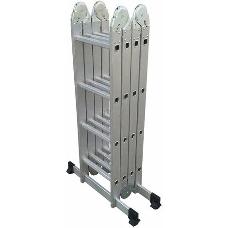 Grandmaster - Échelle Multifonction Pliable 6 En 1, Echelle En Aluminium Pliante 475cm, Plate-forme Incluse, Charge Maximale 150kg, Taille Pliée 126x63x27cm, Echelle Transformable – Image 5