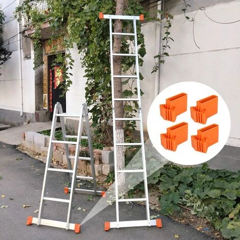 4 Pièces Couvre-Pieds D'échelle,Pieds D'escalier Antidérapants Pour Escaliers Revêtements En Caoutchouc Antidérapants, Coussin De Protection D'échelle Pour échelles Télescopiques,etc – Image 3