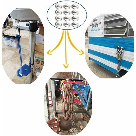 Crochets Magnétiques, Crochet Aimants, Puissant Aimant Néodyme Force D’attraction De 5.5 Kg (12 Pack) – Image 4