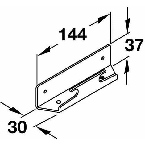 Equerre Ă Visser Pour Accrocher Escabeau Pliant En Acier Anthracite 144 X 30 X 37mm Marchepied Cuisine Salle De Bain Crochet Placard Armoire Accessoire â Image 2