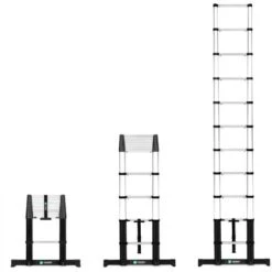 VONROC PRO Échelle Télescopique - 3,20 M - Nouveau Modèle 2023 Fermeture En Douceur Et Barre De Stabilisation