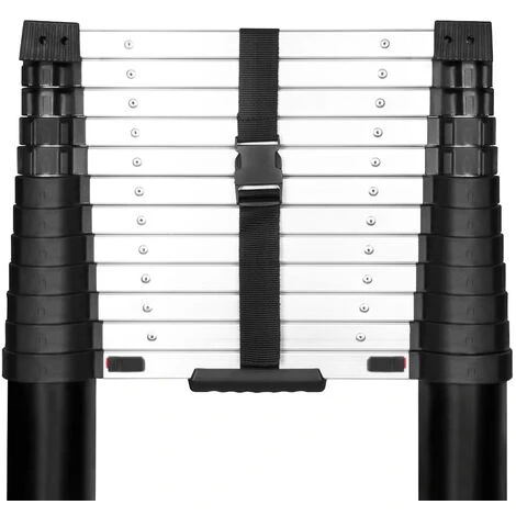 VONROC PRO Échelle Télescopique- 3,80 M - Nouveau Modèle 2023 Fermeture En Douceur Et Barre De Stabilisation – Image 4