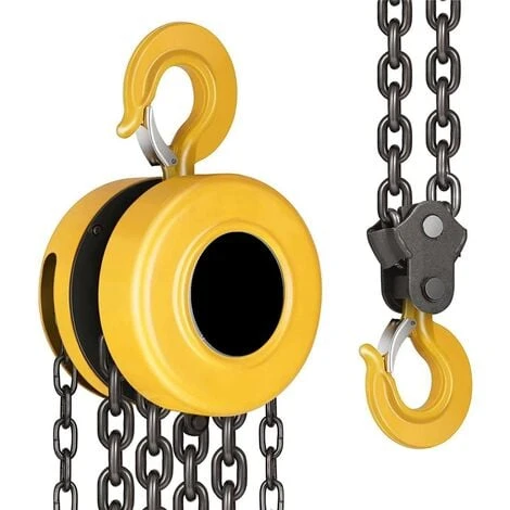 Varan Motors - T2T3M Palan à Chaine 2T Manuel, Treuil à Chaine Hauteur De Levage 3m, Double Chaîne