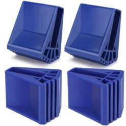 Pieds D'échelle 4 Pièce Non Glissante Pieds De Sécurité De L'échelle Protections De Pieds D'échelle En Caoutchouc Pour Échelles Télescopiques(Bleu)