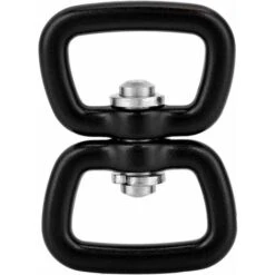 En Alliage D'aluminium Pivotant Snap Manille Pour Camping Escalade Randonnée Porte-clés(Noir)