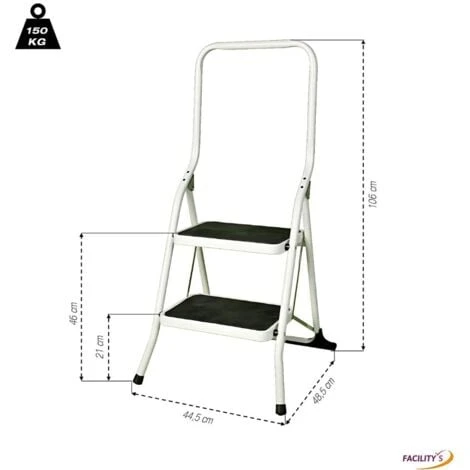 Marchepied Acier 2 Marches Larges Sécurité – Image 3