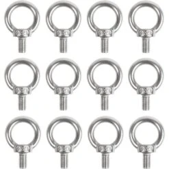 MINKUROW Boulons À Oeil M6 Eye Bolts Anneau De Levage Anneaux Filetage Vis En Acier Inoxydable 304 Pour Sangler Corde Relier Diy 12 Pièces