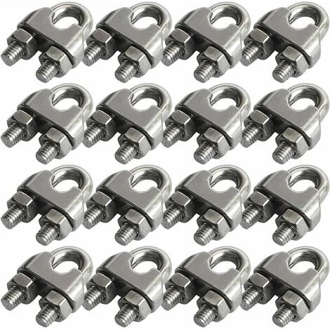 Lot De 16 Serre-câbles M6 En Acier Inoxydable 304